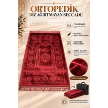 Hig Store Ortopedik Diz Ağrıtmayan 7 cm Visco Süngerli 80X120 Seccade Kadife Embos Üst Kumaş Çantalı