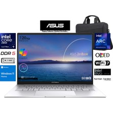 Asus Zenbook 14 OLED UX3405C Ultra 9 285H(YAPAY Zeka Destekli)32 GB 1 Tb SSD Arc 140T 14"W11 Home Notebook Prestij Çanta