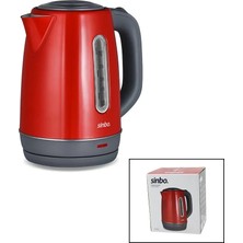 Varsoph Kırmızı Çelik Kettle Su Isıtıcısı Kablosuz Kullanım 1.8lt 360 Derece Dönebilme Otomatik Kapanma SK-8031 (5468)