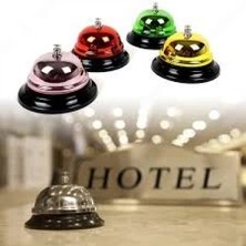 Pileli Store Metal Renkli Masa Otel Resepsiyon Zili