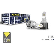 Led Zenon Ampul 2'li Nova Soft Serisi H15 12v-24v 9000lm 6500k Pgj19-2 Ip67 Niken 0120070701