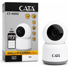 Cata Gece Görüşlü 360 Derece Wi-fi Akıllı ip Kamera - CT-4050