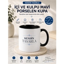 Tuba Kendin Tasarla Içi ve Kulpu Siyah Porselen Kupa Bardak – Kişiye Özel Fotoğraflı, Yazılı ve Logolu Baskılı 300 ml