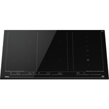 Teka 99700  İndüksiyonlu Ankastre 112500031 Cam Seramik Ocak 7400 W 90 cm Siyah 5 Gözlü Modern Tasarım