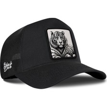 BlackBörk V1 Trucker Bengal Kaplan - 1 Kod Logolu Unisex Siyah Şapka (Cap)