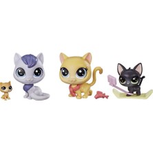 Littlest Pet Shop Miniş Kedi Ailesi B9346-E1014 Eğlenceli Kar Tatili Temalı Kız Çocuk Oyuncağı