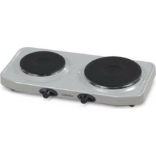 Luxell LX-7021 Elektrikli Hotplate 2500 Watt Güçlü Emaye Yüzeyli Gri Renkli Kolay Temizlik