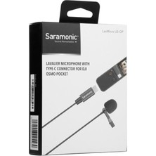 Saramonic Lavmicro U3-Op Lavalier Mikrofon DJI OSMO Pocket Uyumlu USB Type-C Bağlantı ile Profesyonel Kullanım