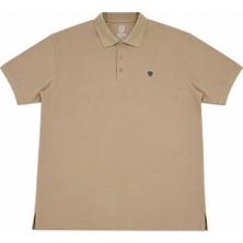 Annex Büyük Beden Polo Yaka Kısa Lastikli Kol Düz Kesim Düğmeli Erkek Tshirt
