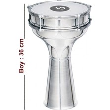 Vatan 104 Alüminyum Klasik Darbuka 36 cm Boyut Gri Renk ile Müzik Tutkunlarına Özel