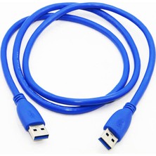 Wozlo USB 3.0 Erkek Erkek Kablo 5 mt Mavi Renk Yüksek Hız Destekli Dayanıklı Tasarım