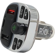 Rio Battery Araç Fm Transmitter Şarj Cihazı Hızlı Şarj USB Mp3 Çalar