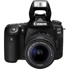 Canon EOS 90D Yarı Profesyonel DSLR Fotoğraf Makinesi 32,5 MP 18-135mm Lens ile Gelişmiş Ekran Özellikleri