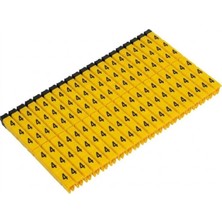 Onka KCG01-(4) ,sarı/4-Numara 400-ADET 0.50MM²..1MM² Kablo Numaratör