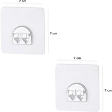 Okyanus Home Magic Fix Şeffaf Sihirli Yapışkan Askı - Minimalist Tasarım, İz Bırakmayan, Suya Dayanıklı, 7x7 cm, 2 Adet