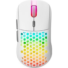 Rampage FURYZ Oyun Mouse 16000 DPI 3335 Kablosuz 2.4G Beyaz 1 MS Tepki Süresi ile RGB Aydınlatma
