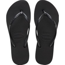 Havaianas Kadın Siyah Slim Platform Parmak Arası Terlik Tekstil Malzeme Günlük Kullanım İçin 4144537-0090