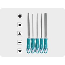 Total 5 Parça Eğe Seti 200MM 8"