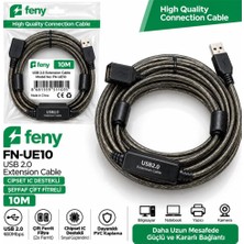 Nusrat Bilişim Feny FN-UE10 10MT USB Uzatma Kablo 2.0 Extension Cipsed Destekli Çift Filtreli