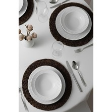 Rani Mobilya Rani Home Yemek Takımı (24 Parça) Kütahya Porselen Beyaz HE-6879