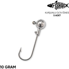 Fishack Jighead - Zoka - Kurşunlu Olta Iğnesi - Gümüş - 5 Adet - 10 gr