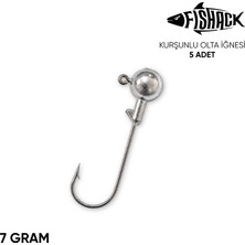 Fishack Jighead - Zoka - Kurşunlu Olta Iğnesi - Gümüş - 5 Adet - 7 gr