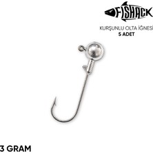 Fishack Jighead - Zoka - Kurşunlu Olta Iğnesi - Gümüş - 5 Adet - 3 gr