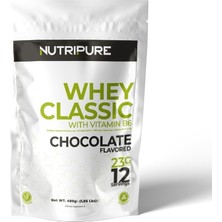 Nutripure Doypack Whey Classic 480 gr Çikolata Aromalı 12 Servis Kolajen İçeren Yetişkinler İçin