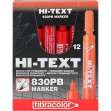 Hi-Text Yuvarlak Uçlu Permanent Koli Kalemi 12'li Paket 830B  Ren.. İşaretleme Aracı