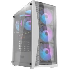 Nusrat Bilişim Darkflash DK352 Plus 650W Bronze 80+ Power Supply 4-12CM Argb Fan Beyaz Kasa