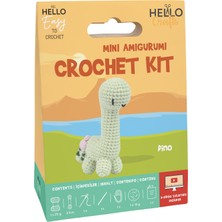 Tuva Hello Mini Amigurumi Crochet Kit Dino HCX131