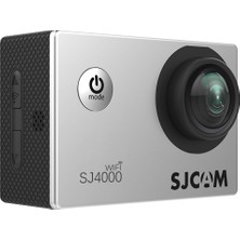 Sjcam SJ4000 Wifi 4K UHD Aksiyon Kamerası H.265 156° Geniş Ekran 30 Metre Su Geçirmez Gümüş 900mAh