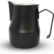 Horecamark Paslanmaz Çelik Siyah Ördek Ağızlı Süt Potu 500 ml Dayanıklı Latte Art İçin İdeal