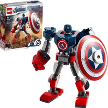 LEGO® Marvel Avengers Klasik Kaptan Amerika Robot Zırhı 76168 - Koleksiyonluk Süper Kahraman Oyuncak Yapım Seti (121 Parça)