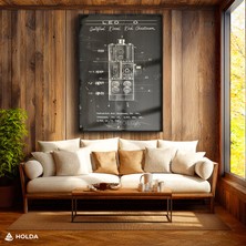 Holda Props Siyah Renk Çerçeveli Cam Tablo LEGO Patent Çizim Bilim Tablosu Duvar Dekorasyonu