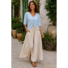 Gülseli Ön Büzgülü Triko Bluz P-00022288