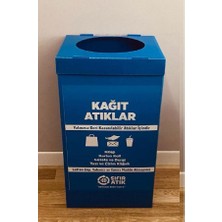 Bereks KağıtAtık Toplama Sıfır Atık Geri Dönüşüm Kutusu Yükseklik 70 cm - GenişilikxDerinlik:35x35 cm