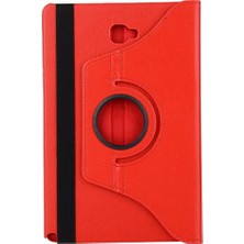 Smart Tech 10,1" Döner Standlı Tablet Kılıfı Kırmızı Renkli Deri Yapı ile P580 P585 Modelleri İçin