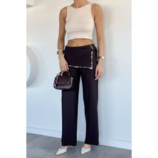 Gülseli Kadın Bel Lastikli Pul Detaylı Pantolon (Fular Ürüne Sabittir.) P-00022233