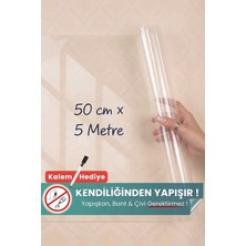 Pi Papers Kes Kullan Akıllı Kağıt - 5 Metre Şeffaf, Statik Tutunma ve Kağıt Tutucu Özellikli, Yazı Tahtası