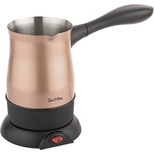 Tantitoni Elektrikli Cezve Rose Gold Türk Kahvesi Makinesi 320 ml Kapasite Pembe Tasarım