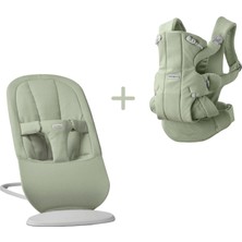 Babybjörn 2’li Set Begin Ana Kucağı & Kanguru Hold Woven Light Green