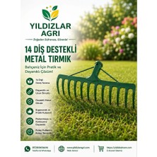 14 Diş Destekli Metal Tırmık (Sapsız) - BHCALT