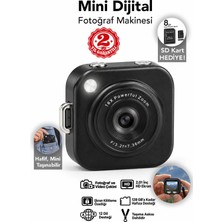 Mimtec Mini Cep Kamera - 2.01" Hd Ekran 1080P Flaşlı Dijital Video Fotoğraf Makinası Siyah