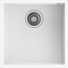Teka SQUARE 40.40 TG ARTIC WHITE Tezgahaltı Granit Eviye Damlalıksız Beyaz 40 cm 115230029