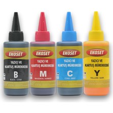 Ekoset hp uyumlu Mürekkep 4 renk 4x100ml