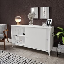 Kzn Home Joker Çok Amaçlı Sürgülü Konsol Beyaz - Tamamı 1. Kalite Mdf