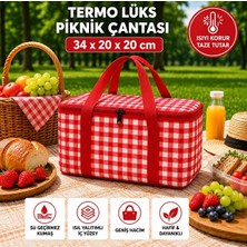 Ogi Home Termal Piknik Çantası 20 Litre Isı Yalıtımlı Soğuk Sıcak Koruyucu Fermuarlı Kamp Plaj Yolculuk Için Ideal