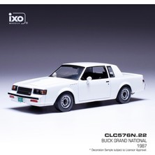 1:43 Ölçek Ixo 1987 Buick Grand National Diecast Metal Minyatür Model Araba 10CM