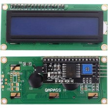 Robotsepeti 2x16 Karakter LCD Ekran - Mavi Üzerine Beyaz, Lehimli